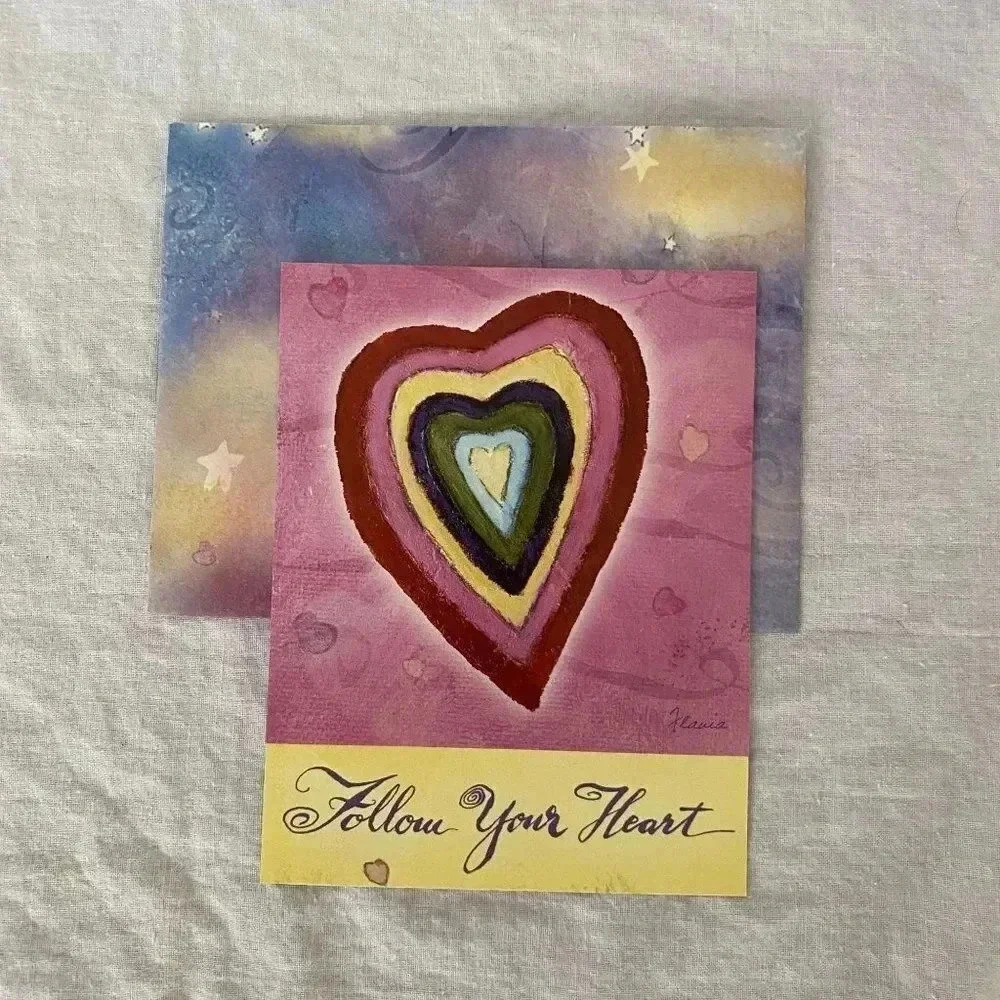 Vintage 6/pk‎ INSPIRING WORDS Greeting Cards Leanin' Tree Flavia Weedn NOS